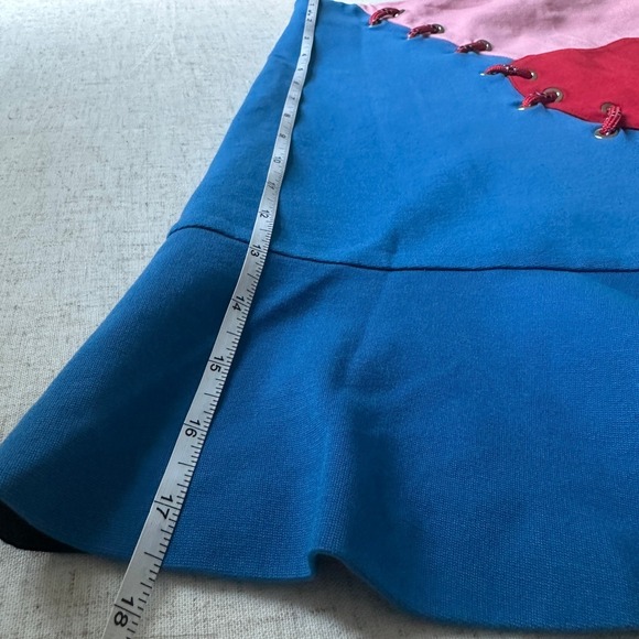 Vivetta Heart Patchwork Color Block Mini Skirt | art girl whimsigoth size 38 - Picture 10 of 11